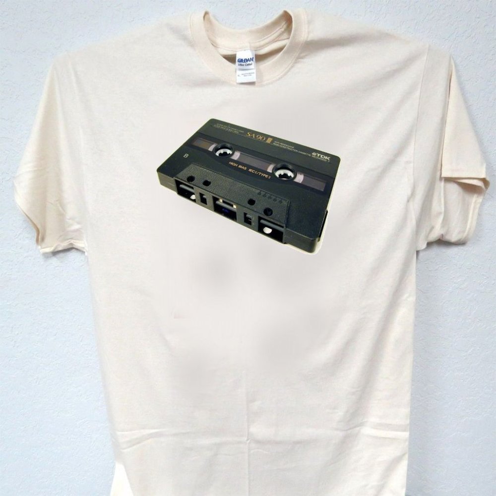 Tdk Cassette Tape Vintage, Mens Ivory Tee T-77
